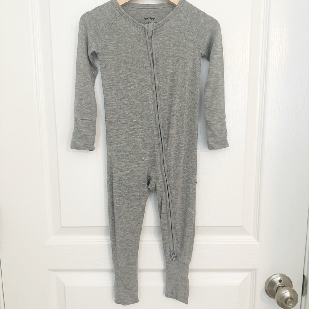 Little Sleepies | Heather Gray Zippy Pajamas 6-12 months